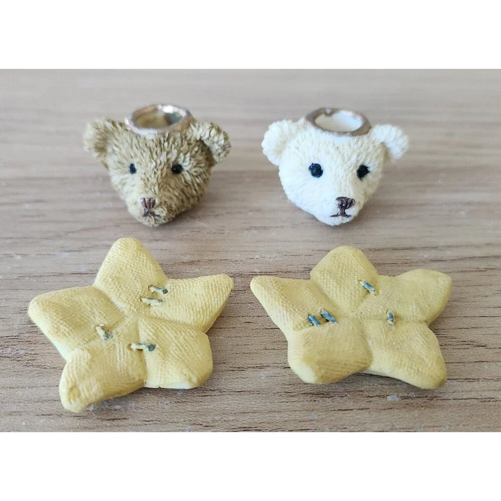 Angels Bears Vintage Decorative Miniature Resin Tea Set Popular Imports 1997